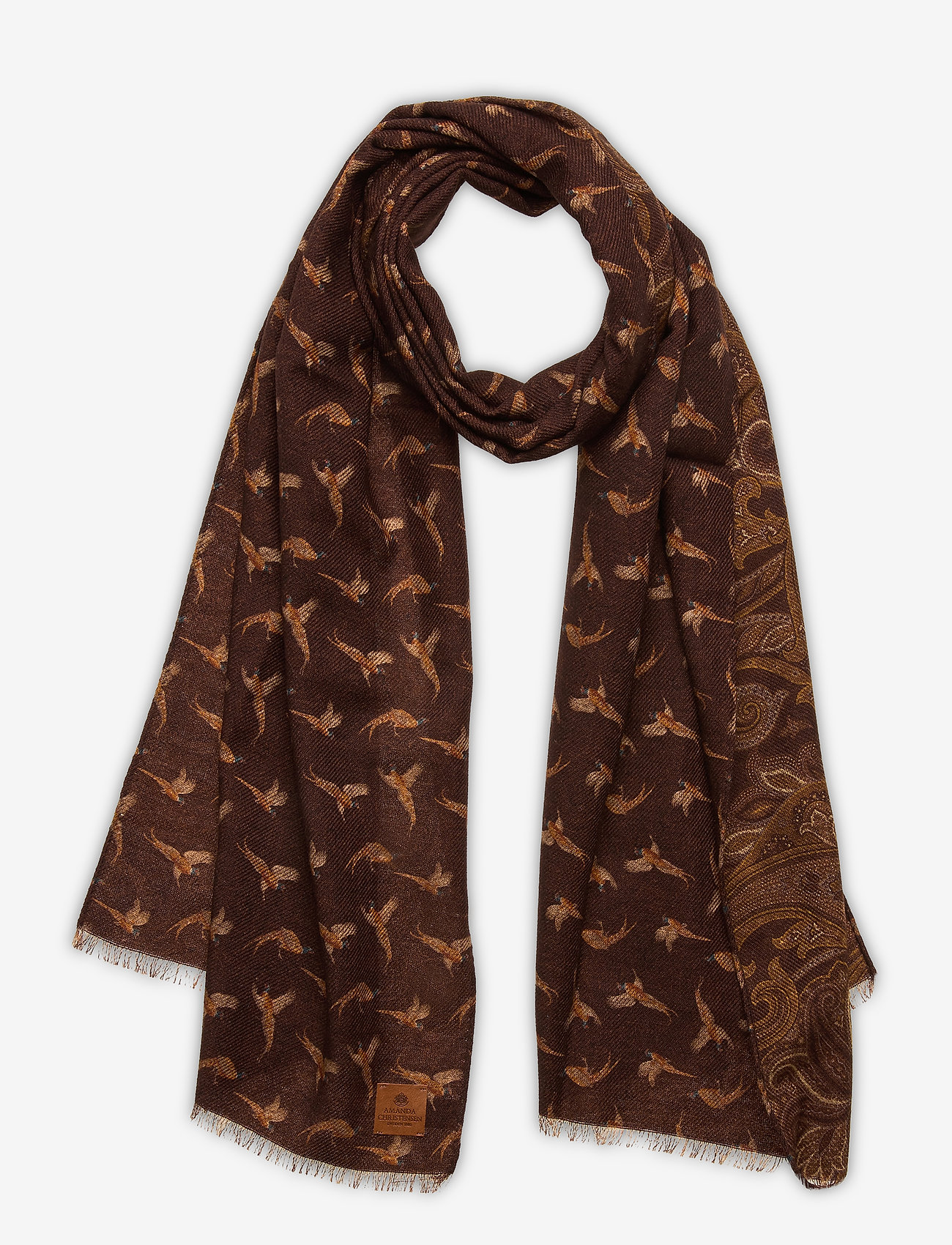 Amanda Christensen - Double Face Scarf - brown - 0