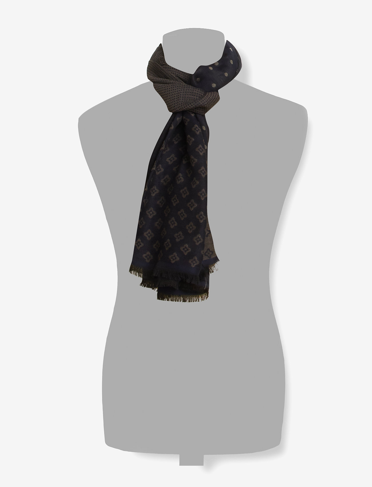 Amanda Christensen - Woven Single Scarf - navy - 1