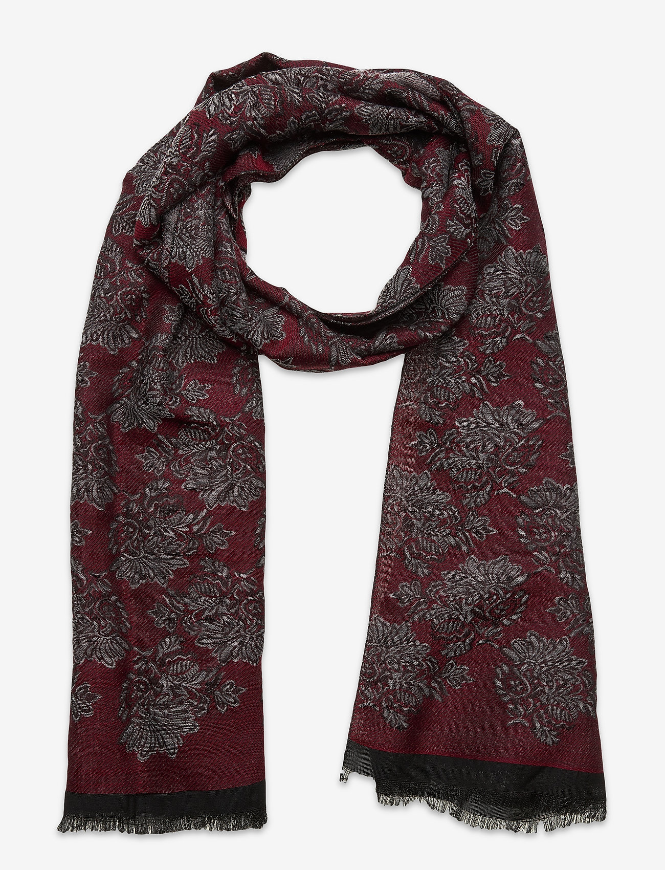 Amanda Christensen - Double Face Scarf - wine red - 0