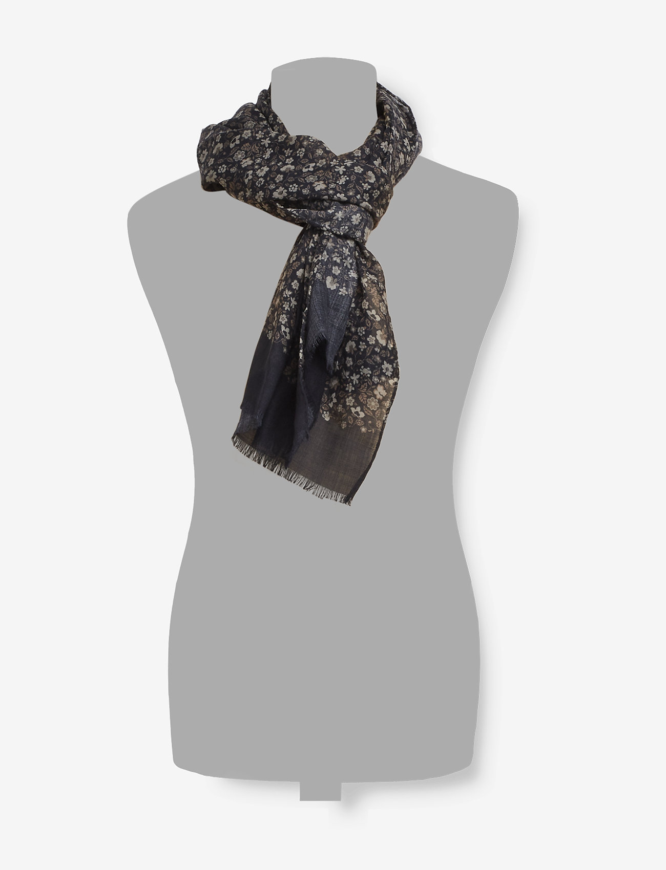 Amanda Christensen - Printed Single Scarf - navy - 1