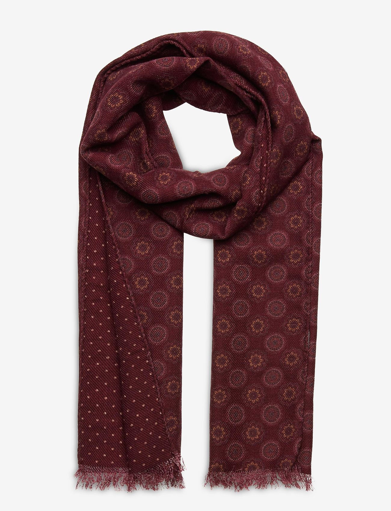 Double Face Scarf - WINE RED