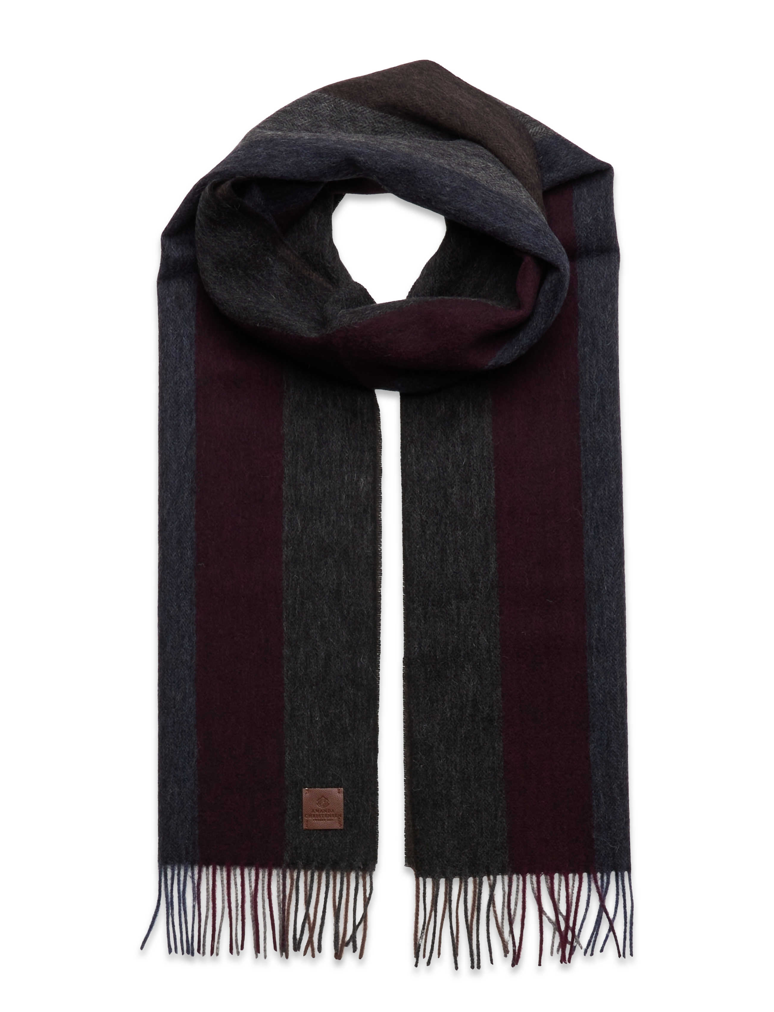 AMANDA CHRISTENSEN Schal Burgundy - One Size - Herren
