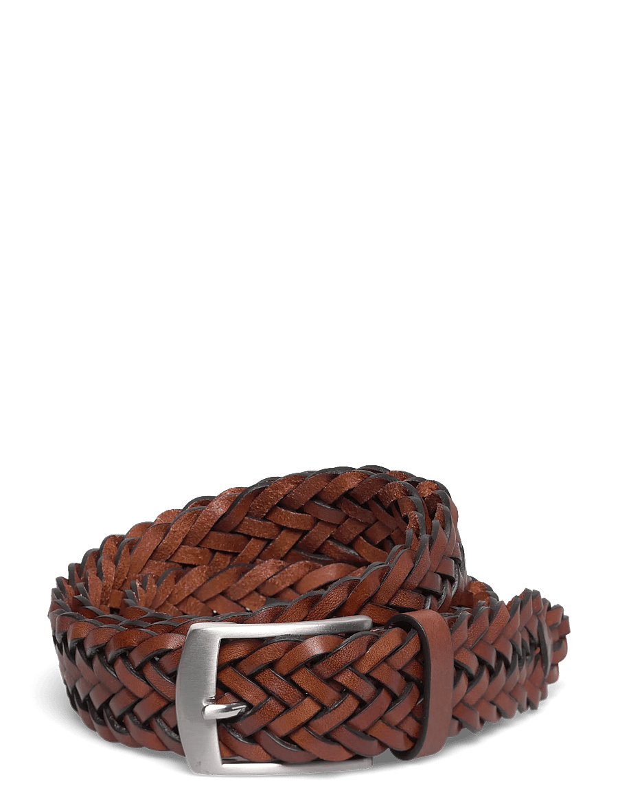 Amanda Christensen - Belt - flätade skärp - cognac - 0