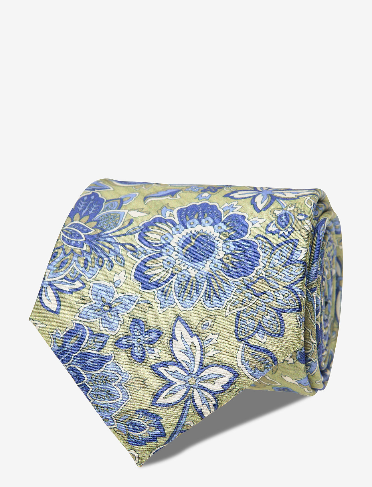 Amanda Christensen - Printed Half Bottle Tie - olive - 0