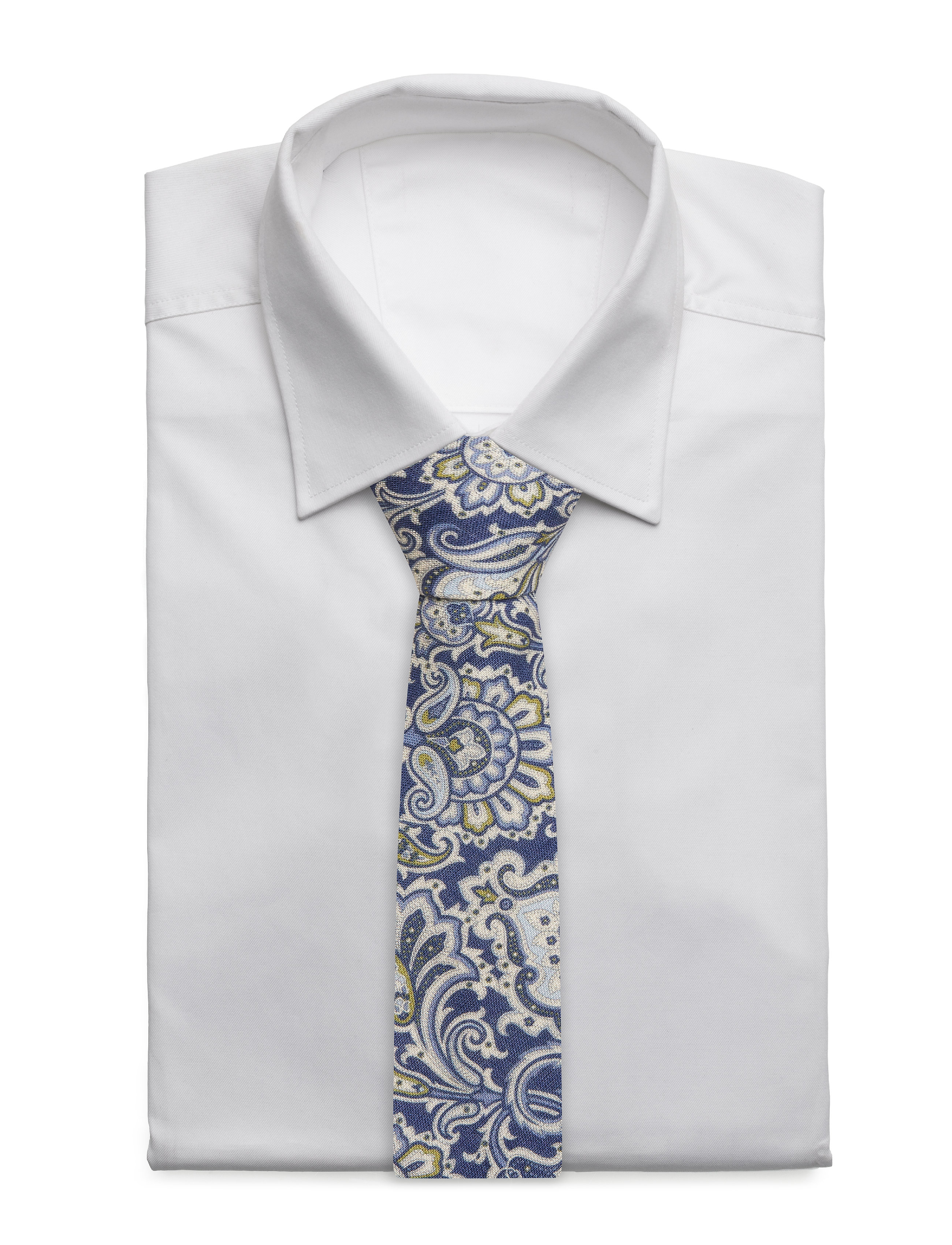 Amanda Christensen - Printed Half Bottle Tie - navy - 1