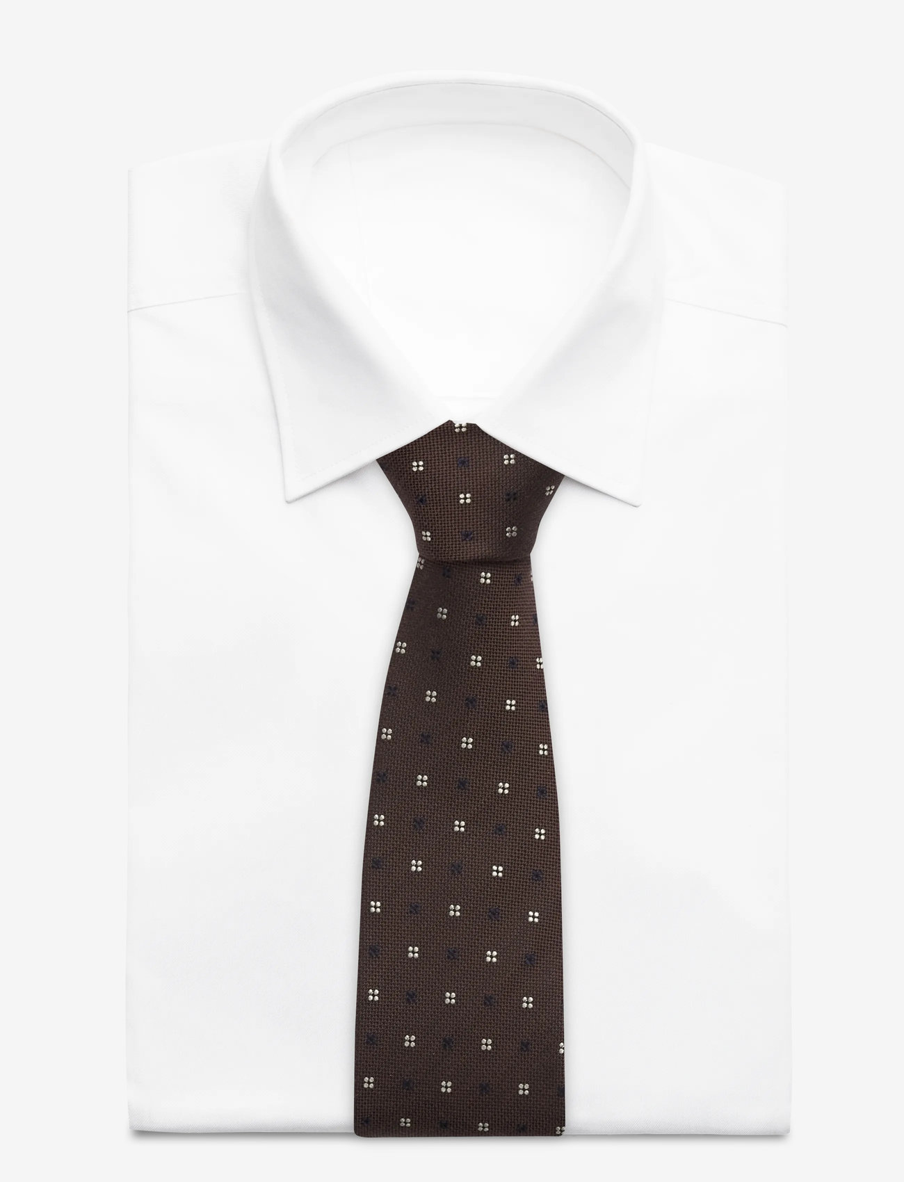 Amanda Christensen - Classic Tie - krawatten - 801 brown melange - 1