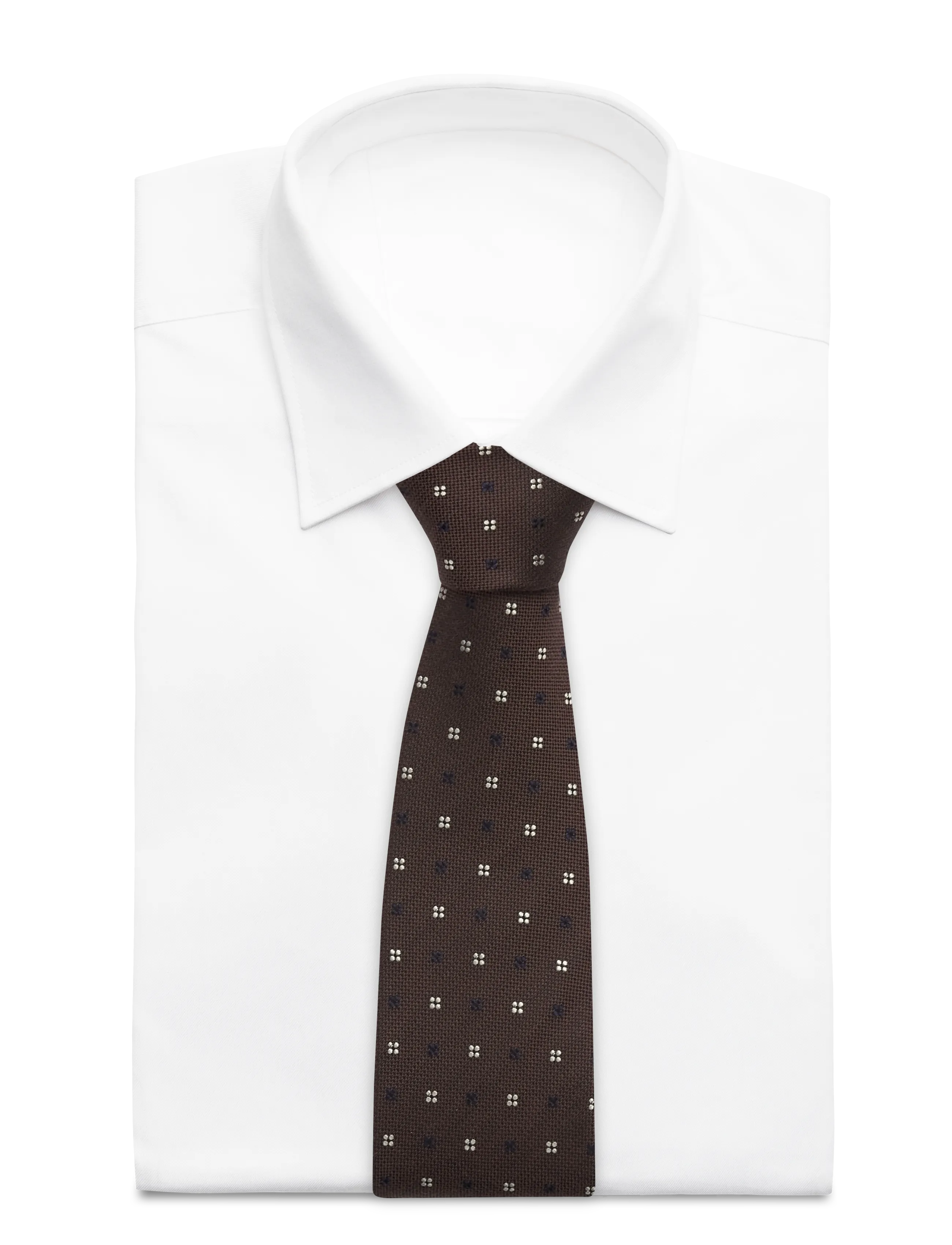 Amanda Christensen - Classic Tie - krawatten - 801 brown melange - 1