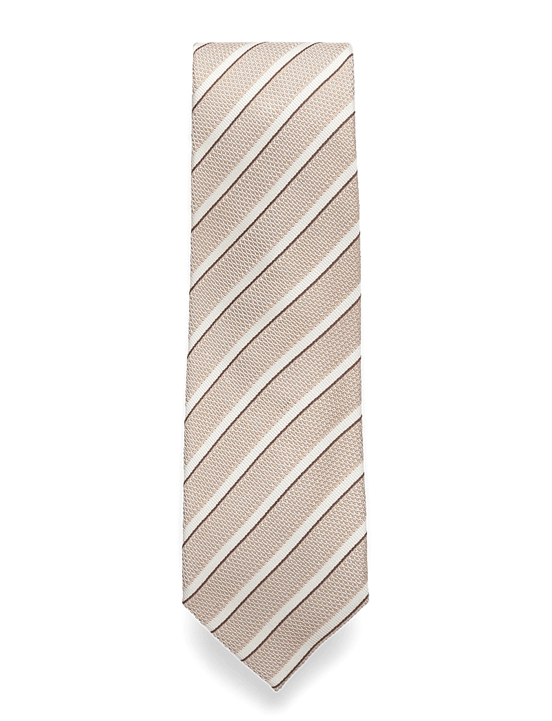 Amanda Christensen - Classic Tie - krawatten - beige melange - 0