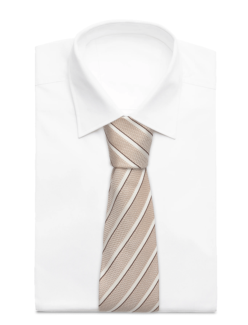 Amanda Christensen - Classic Tie - krawatten - beige melange - 1
