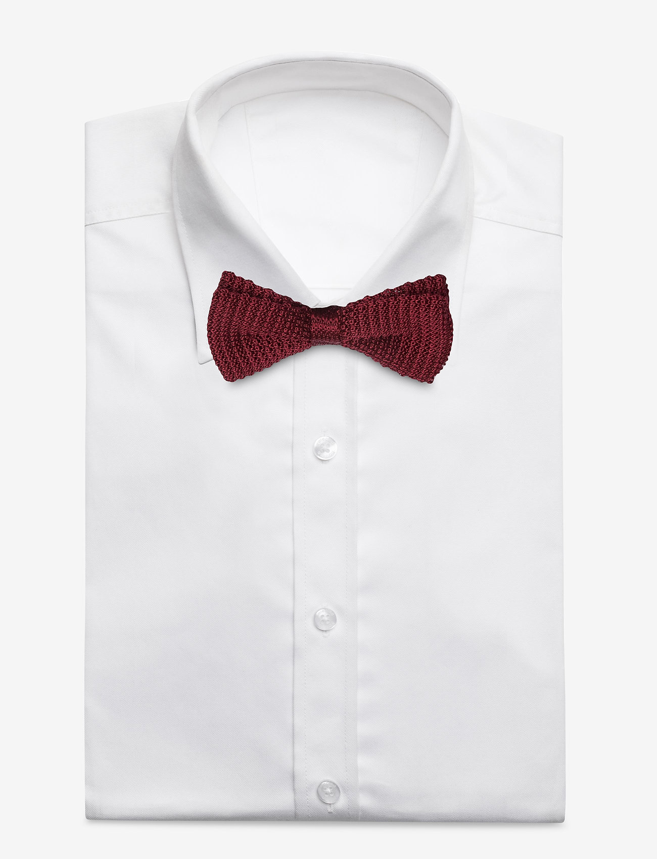 Amanda Christensen - Knitted Bow Tie - wine red - 1