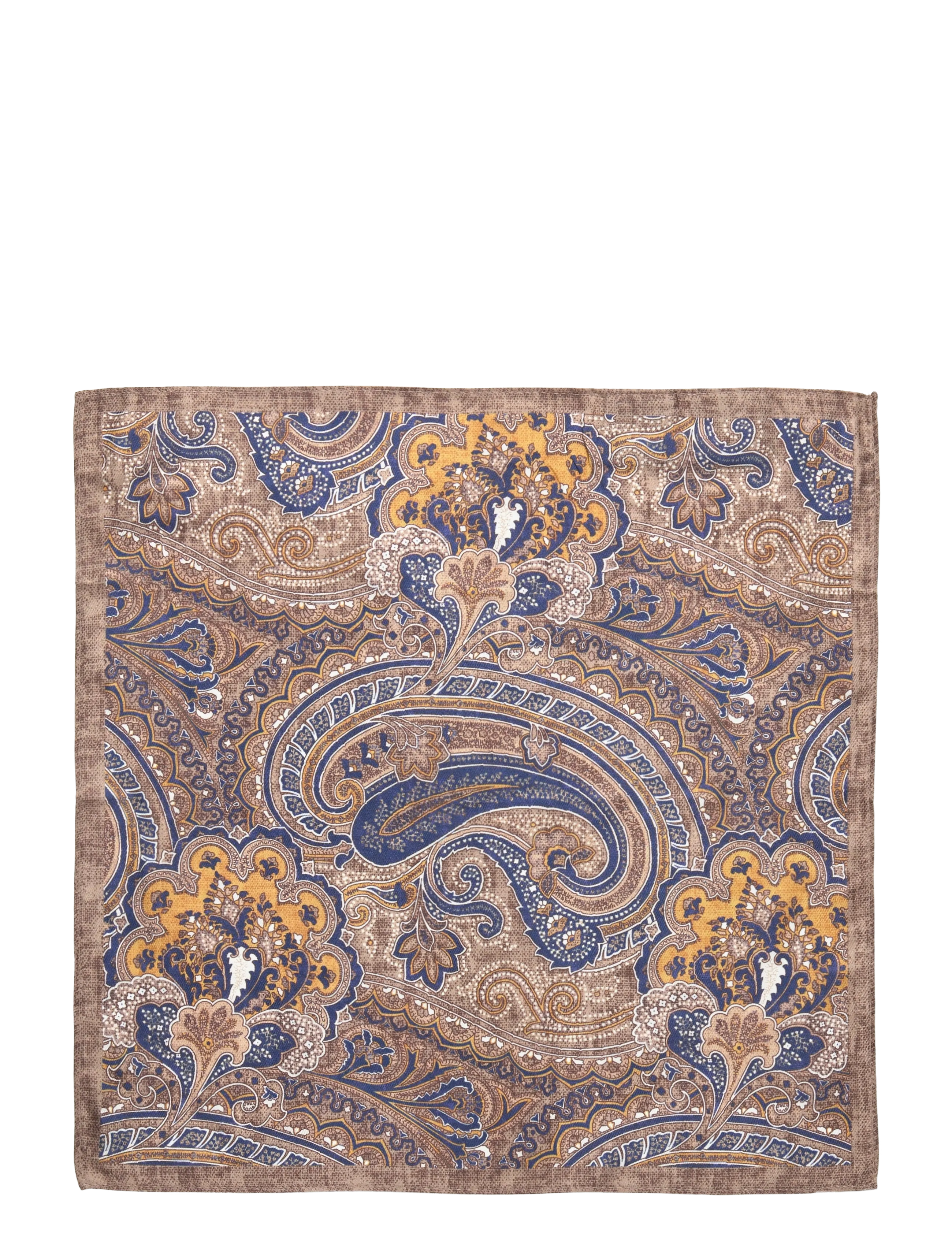 Amanda Christensen Pocket Square - Slips & Accessories - BROWN MELANGE / multi