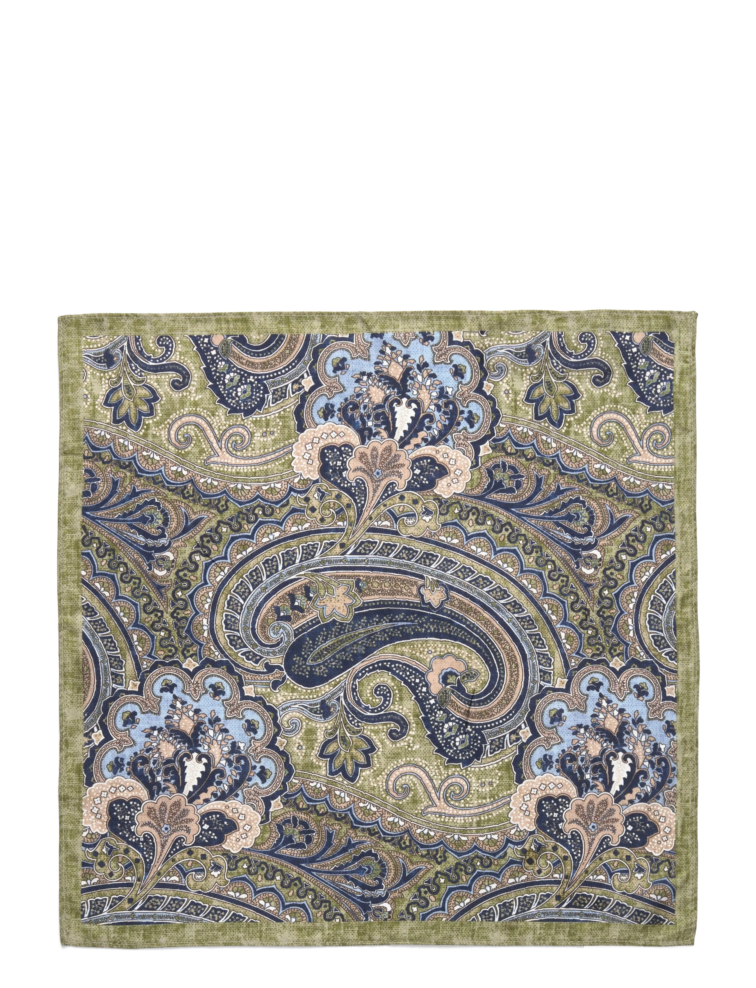 Amanda Christensen Pocket Square - Slips & Accessories - GREEN MELANGE / multi