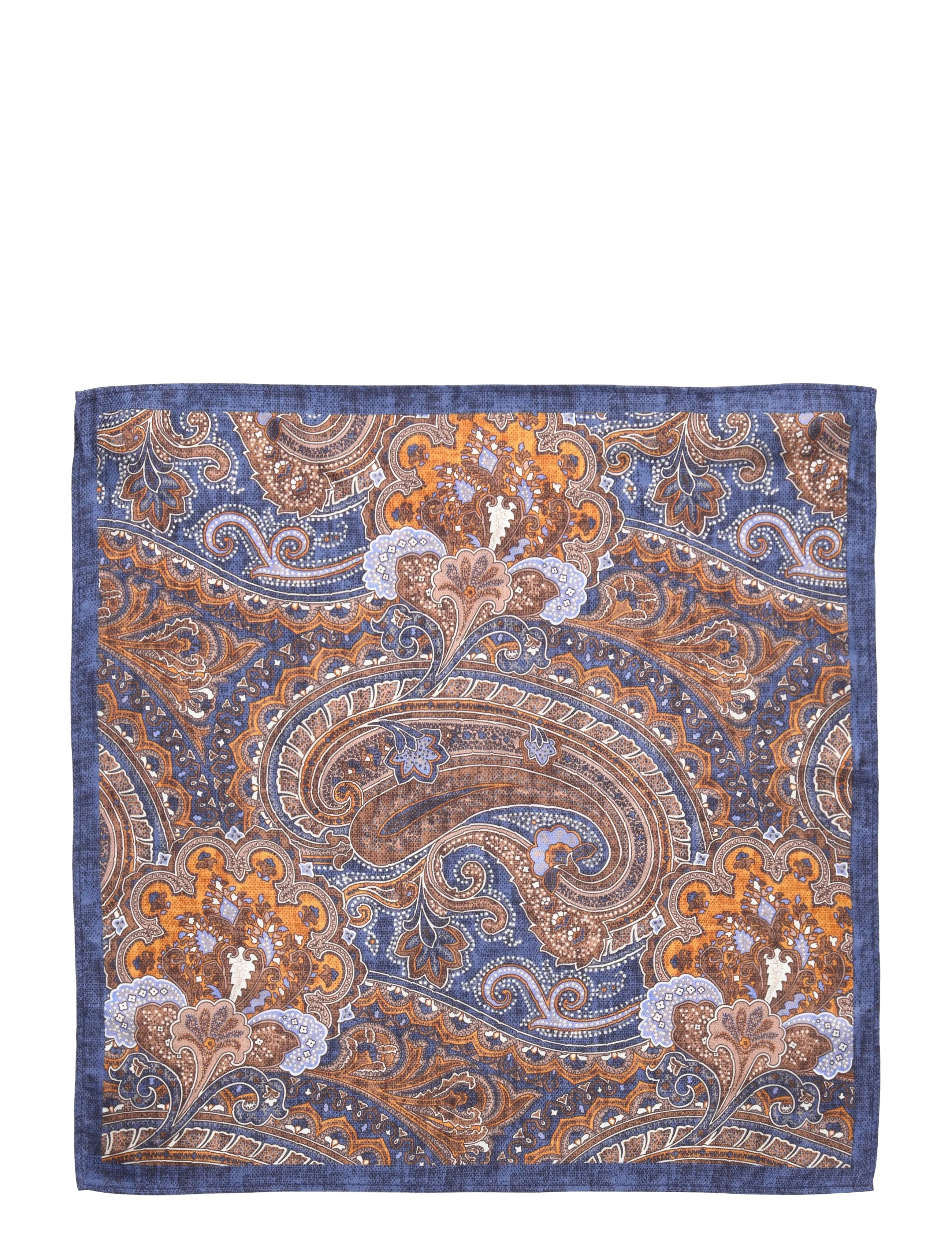 Amanda Christensen Pocket Square - Slips & Accessories - NAVY MELANGE / multi