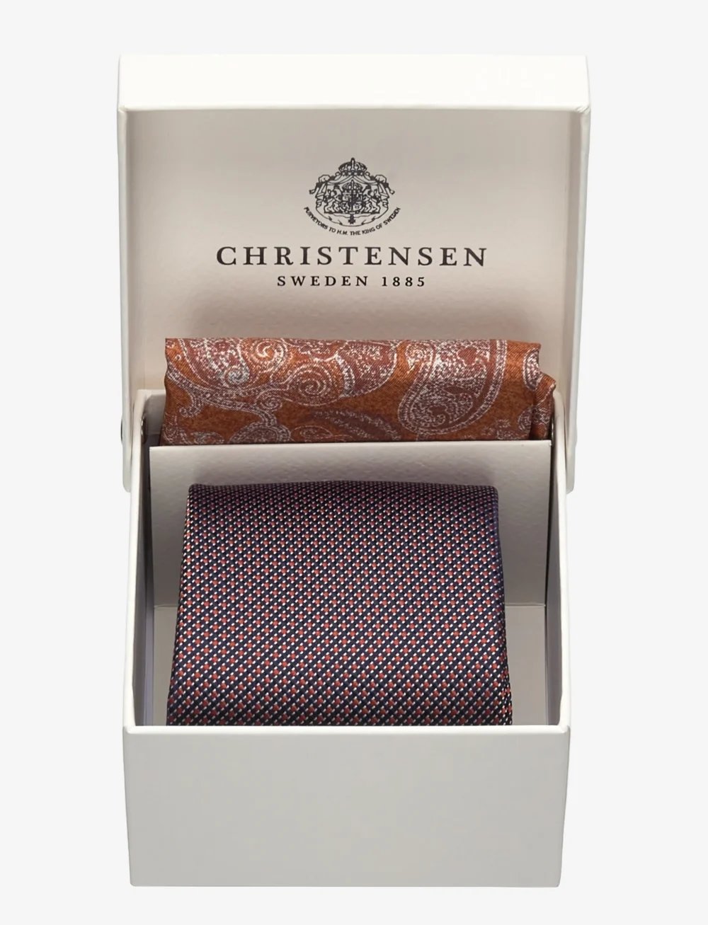 Amanda Christensen - Tie & Pocket Square - lommeklude - 211 rust - 2