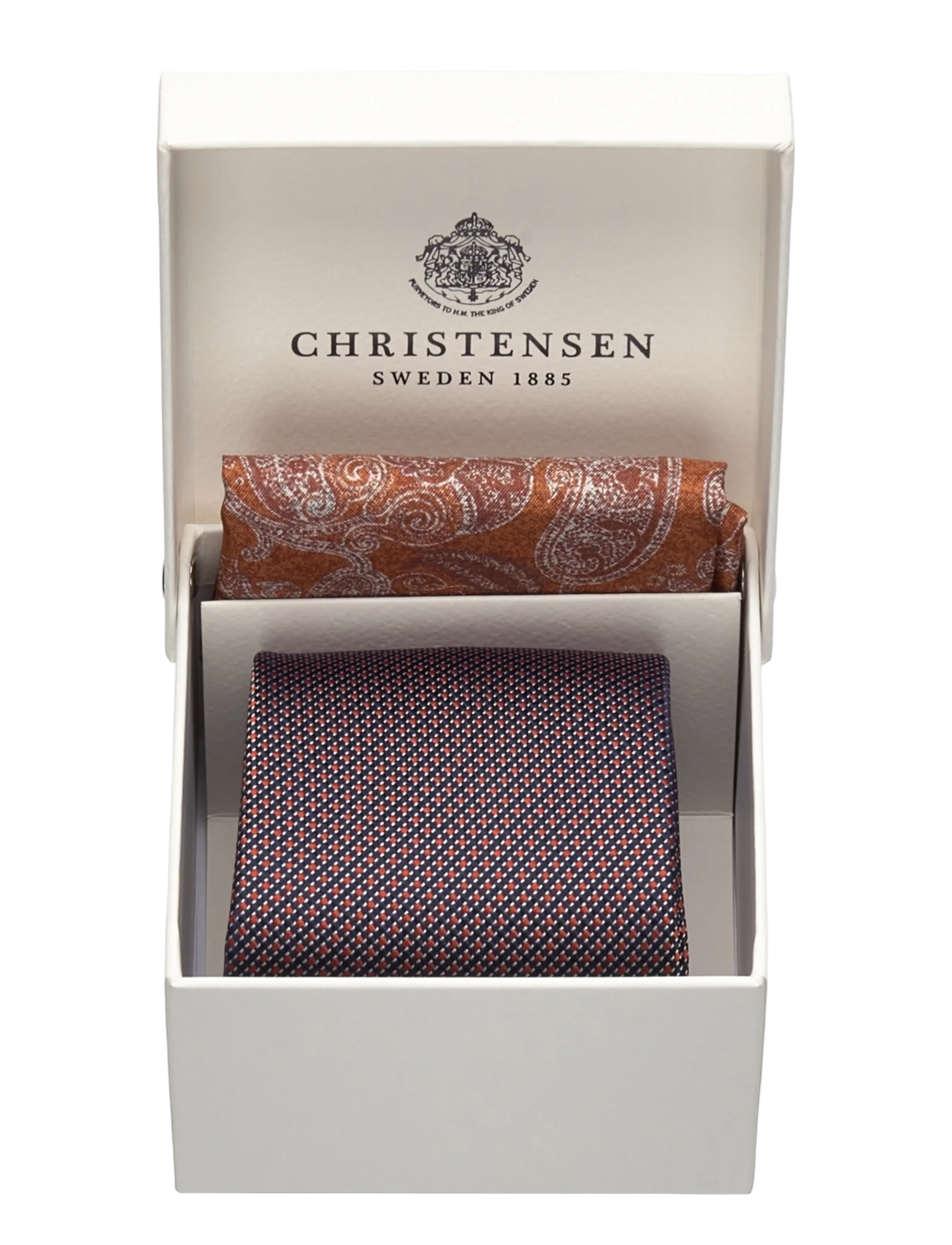 Amanda Christensen - Tie & Pocket Square - näsduk - 211 rust - 2