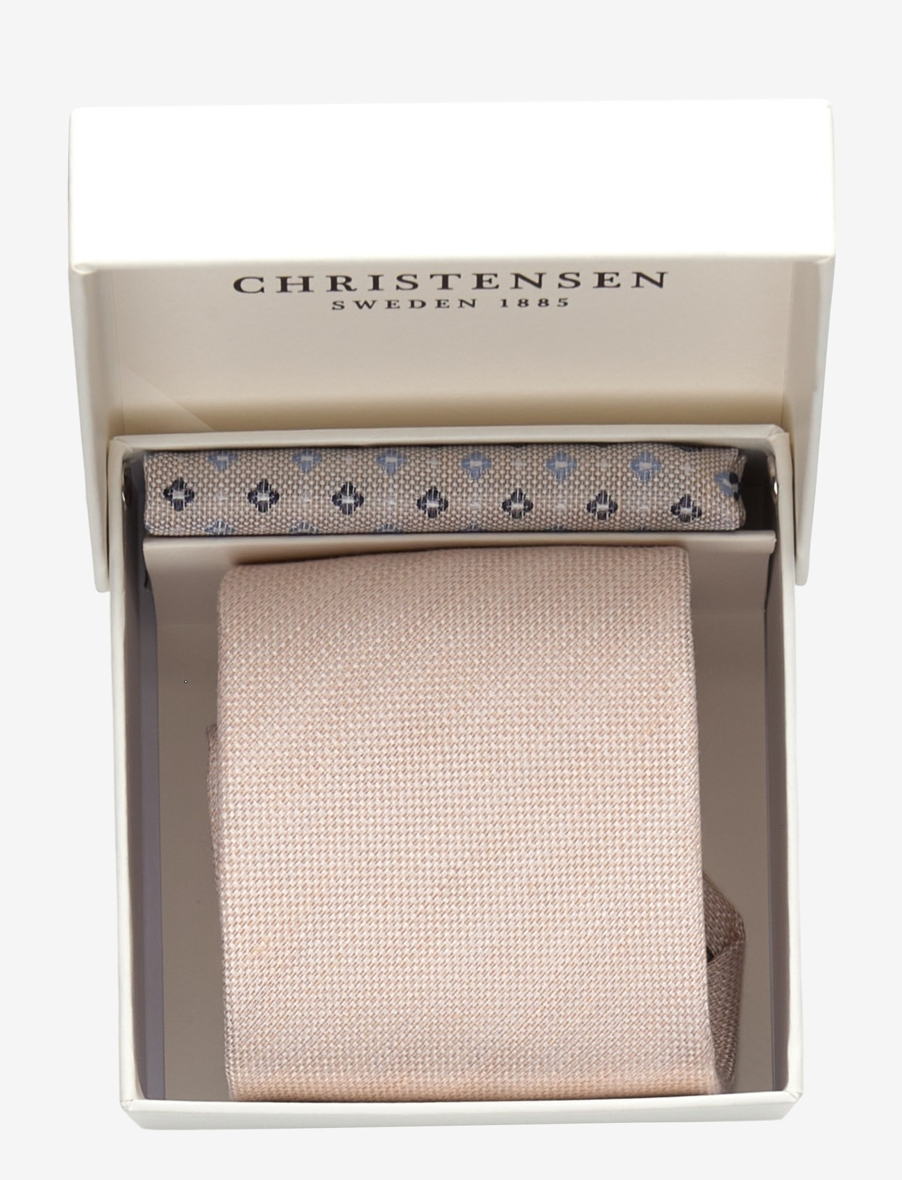 Amanda Christensen - Tie & Pocket Square - lommeklude - sand - 2