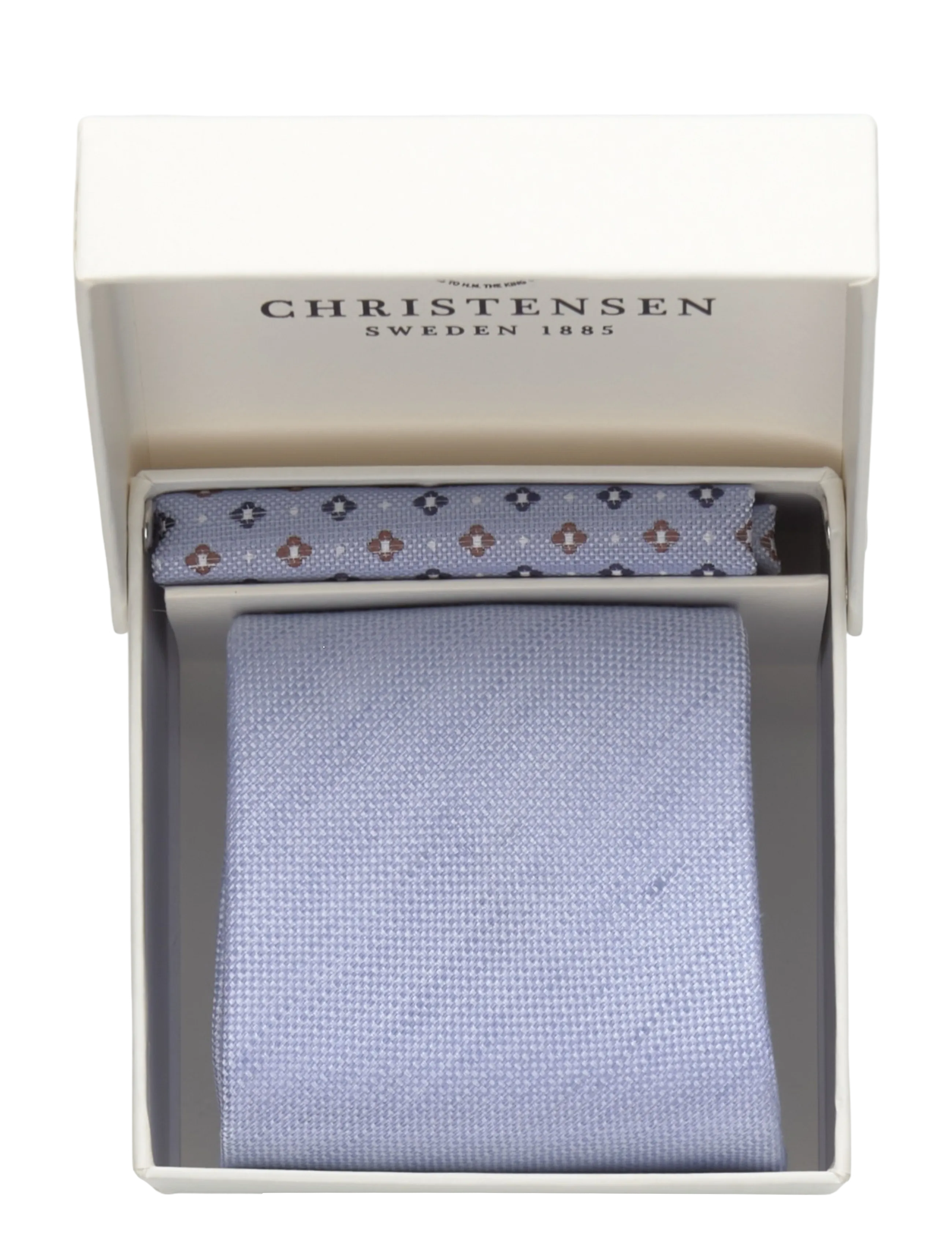 Amanda Christensen - Tie & Pocket Square - lommeklude - sky blue - 2