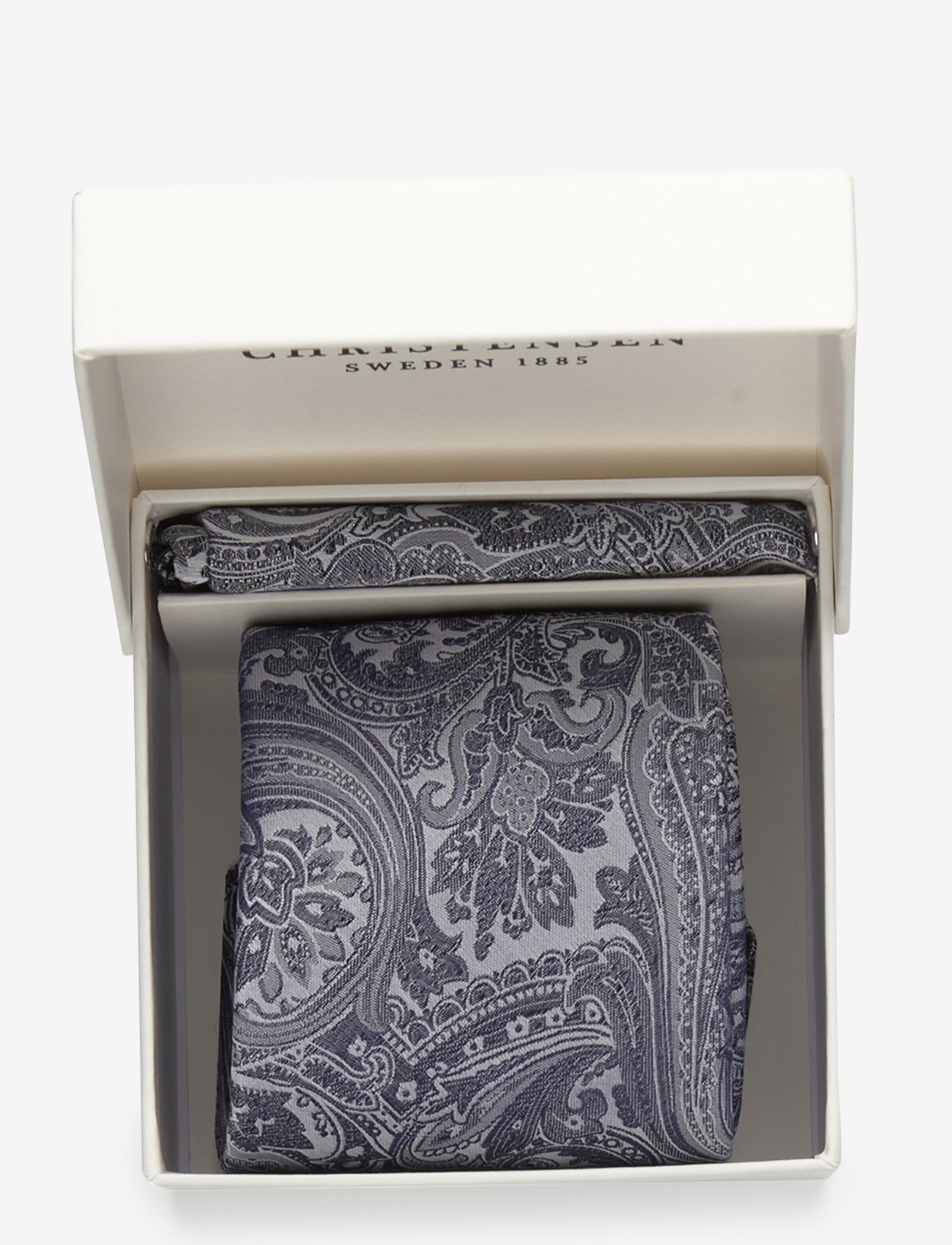 Amanda Christensen - Tie & Pocket Square - lommeklude - navy - 2