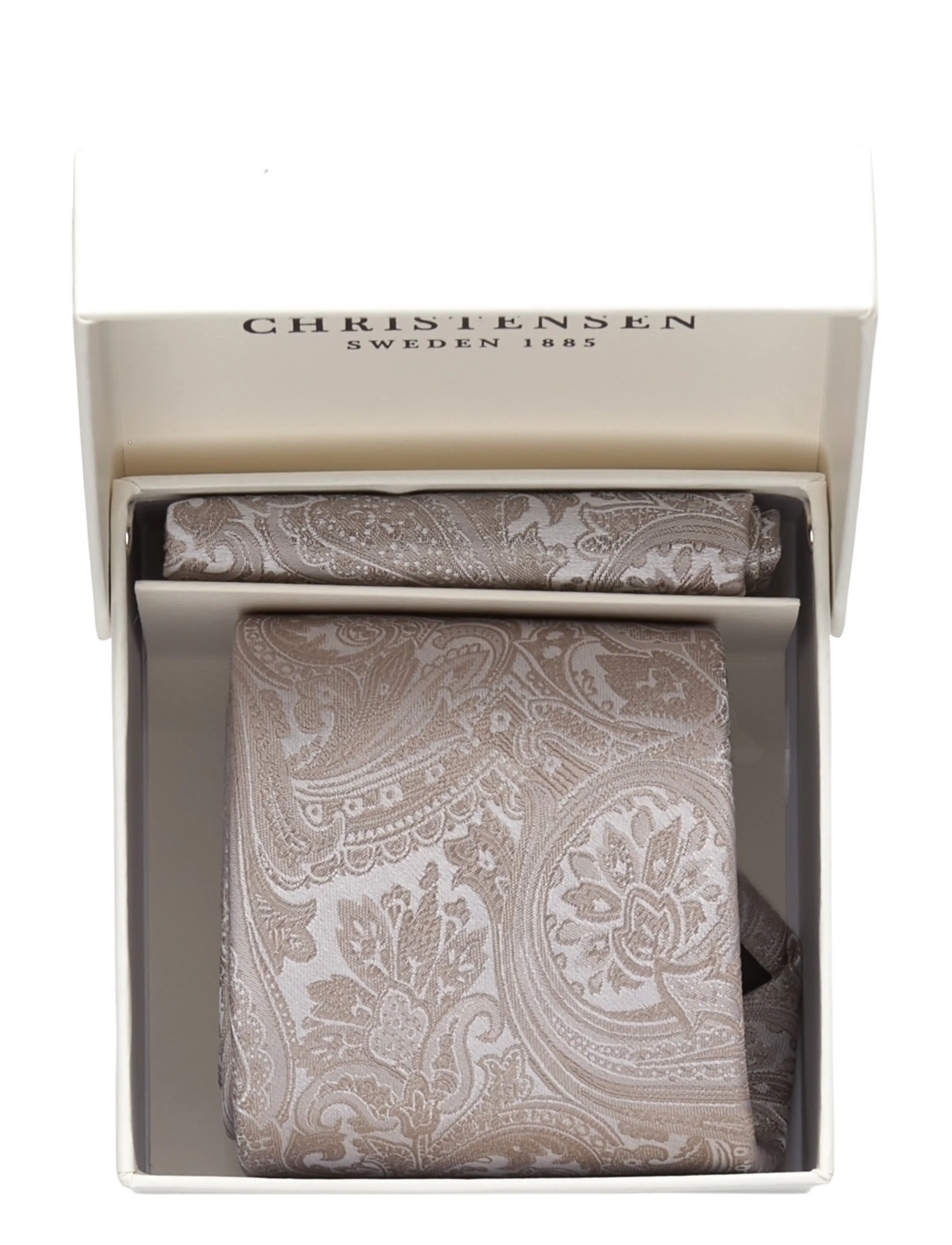 Amanda Christensen - Tie & Pocket Square - lommeklude - sand - 2
