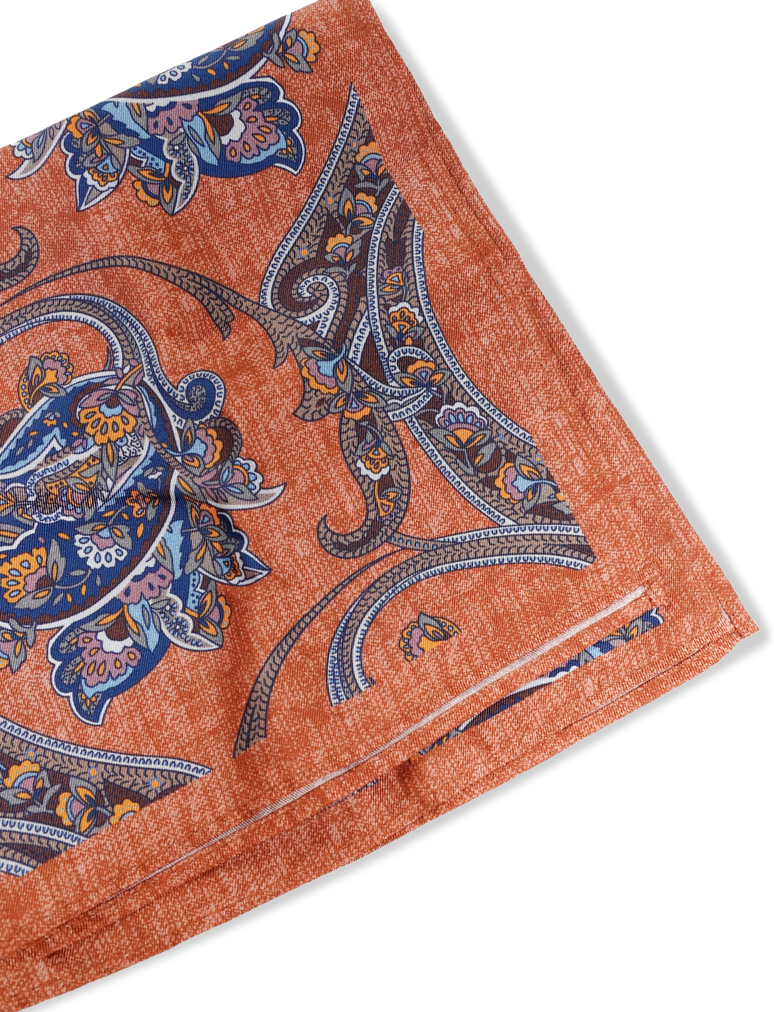Amanda Christensen - Tie & Pocket Square - lommeklude - 213 rust melange - 3