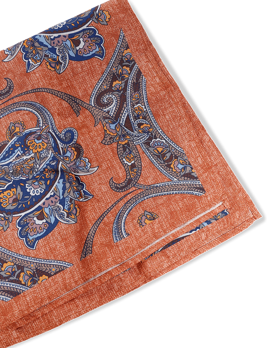Amanda Christensen - Tie & Pocket Square - lommeklude - 213 rust melange - 3
