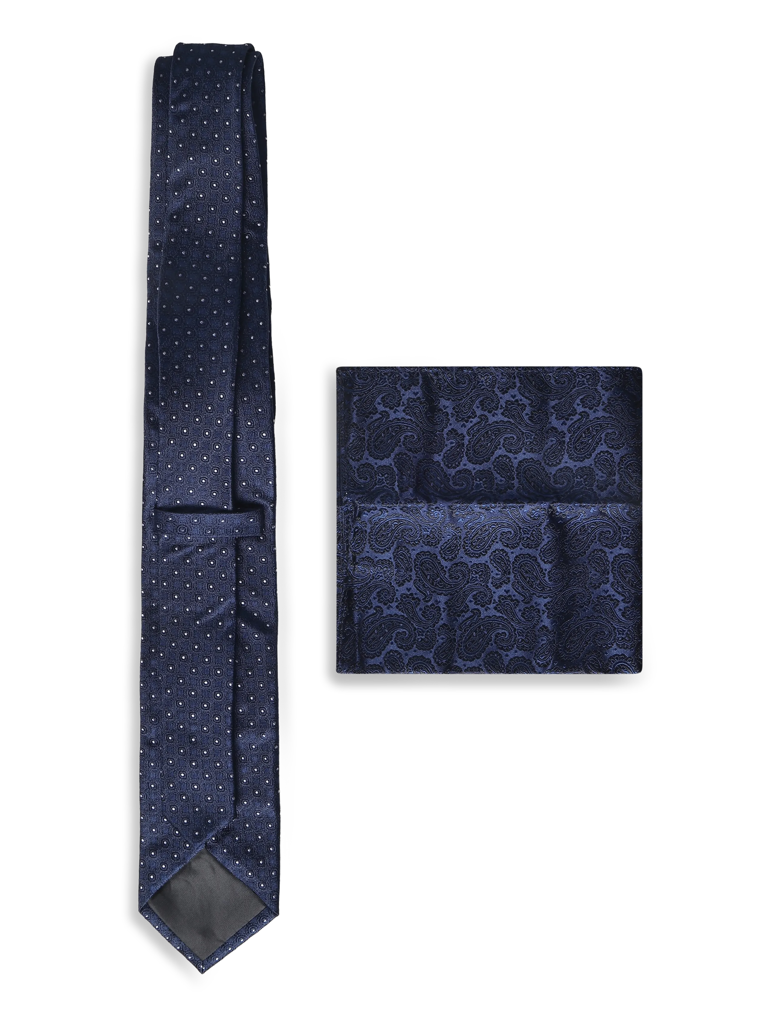 Amanda Christensen - Tie & Pocket Square - 406 napoli blue - 1
