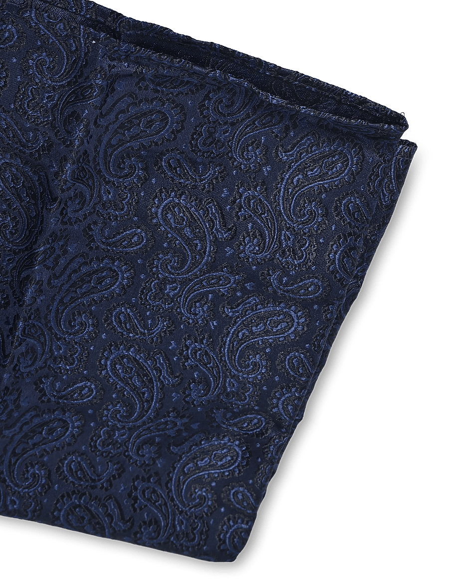 Amanda Christensen - Tie & Pocket Square - lommeklude - 406 napoli blue - 3