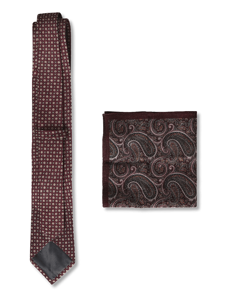 Amanda Christensen - Tie & Pocket Square - einstecktücher - 314 bordeaux - 1