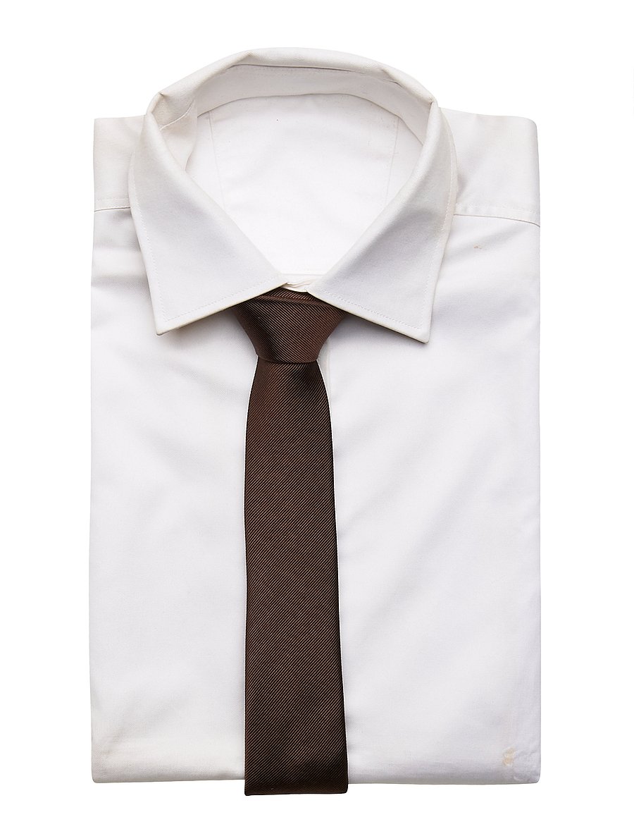 Amanda Christensen - Slim Tie - krawatten - brown - 1