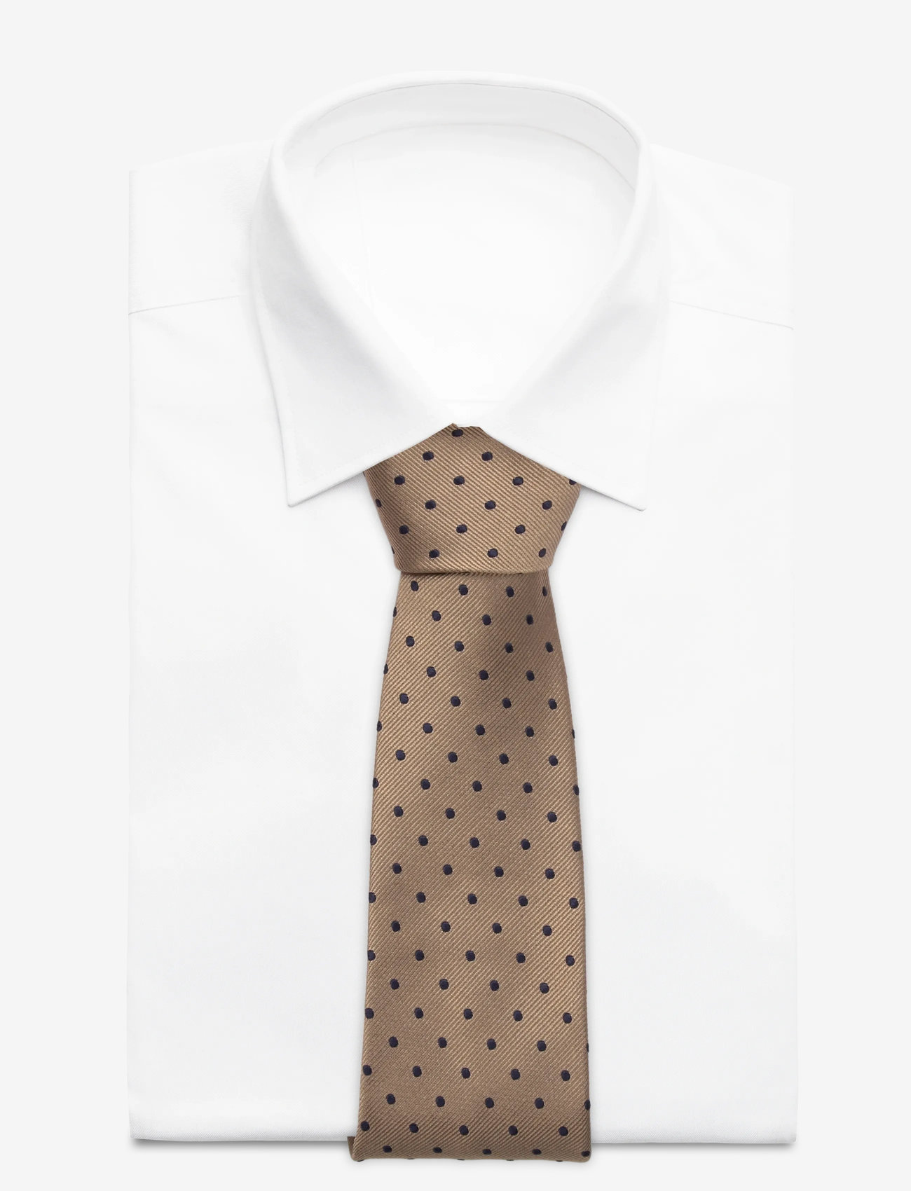 Amanda Christensen - Classic Tie - slipsar - beige - 1
