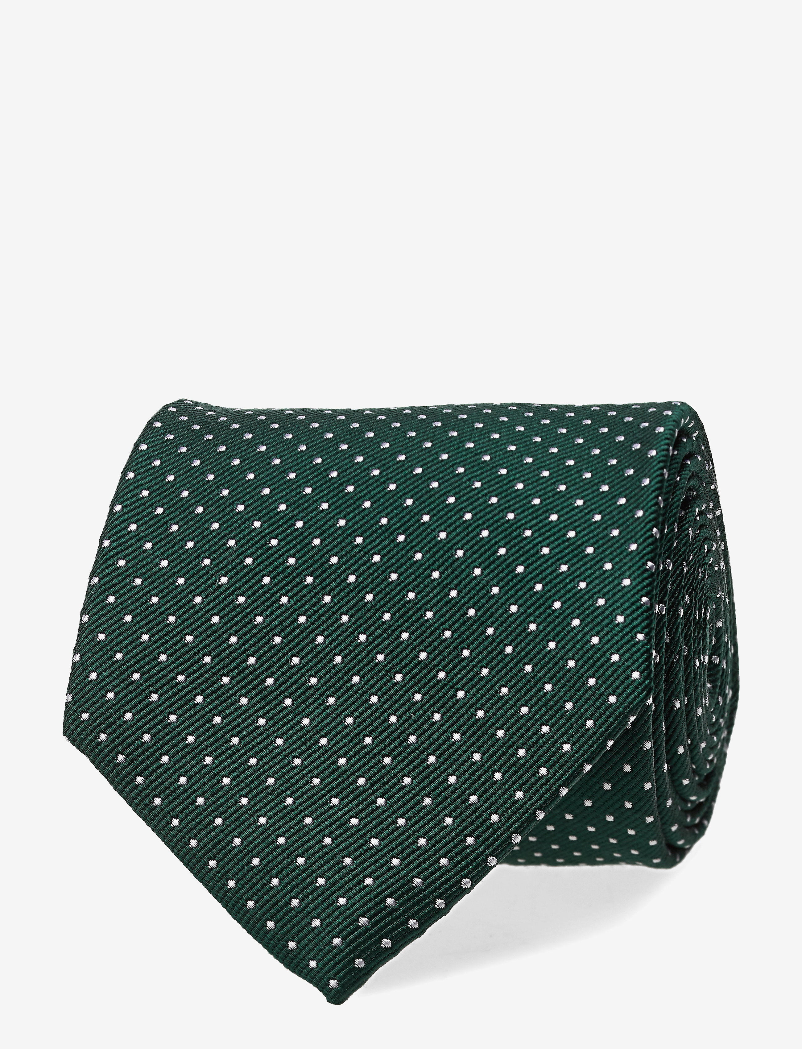 Amanda Christensen Classic Tie, Mænd, Prikket Slips, Grøn, Str: ONE SIZE