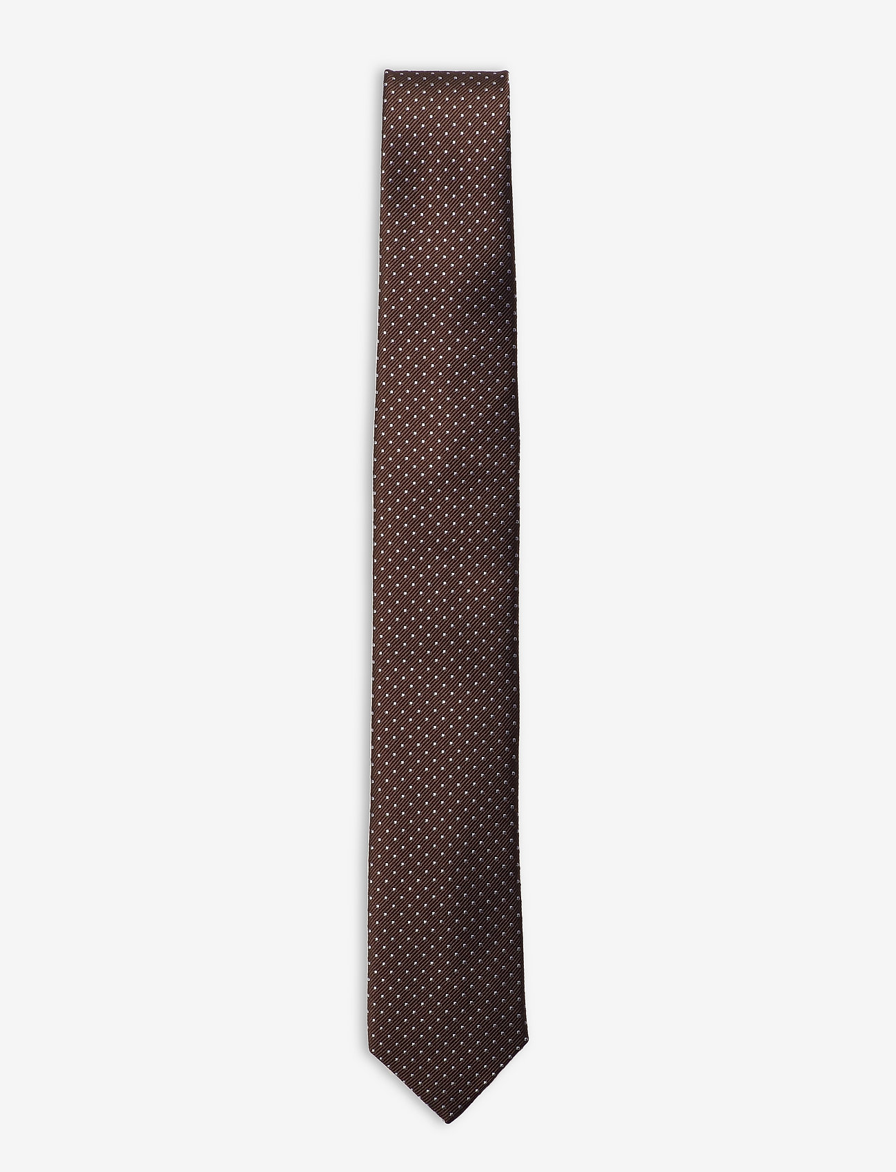 Amanda Christensen - Slim Tie - krawatten - brown - 0