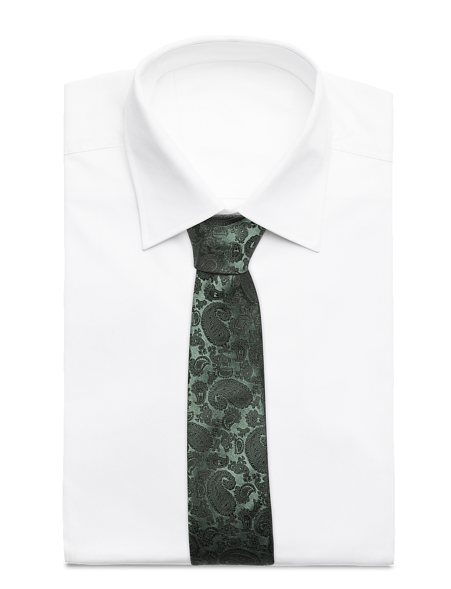 Amanda Christensen - Slim Tie - krawatten - olive - 1