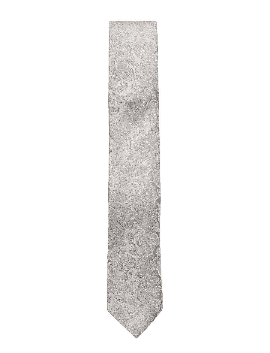Amanda Christensen - Slim Tie - krawatten - silver - 0