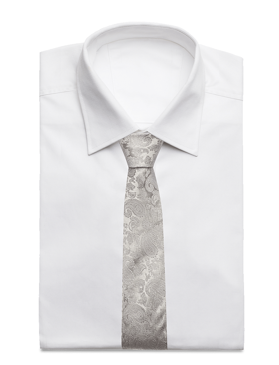 Amanda Christensen - Slim Tie - krawatten - silver - 1
