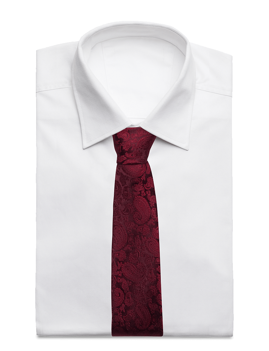 Amanda Christensen - Slim Tie - krawatten - wine red - 1