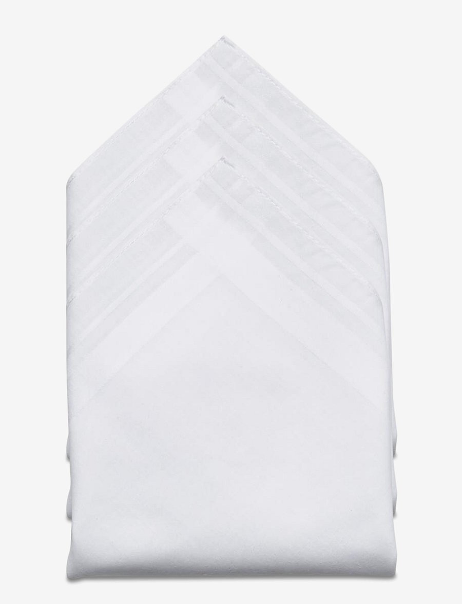 Amanda Christensen - Handkerchief 3-pack - taskuliinat - white - 0