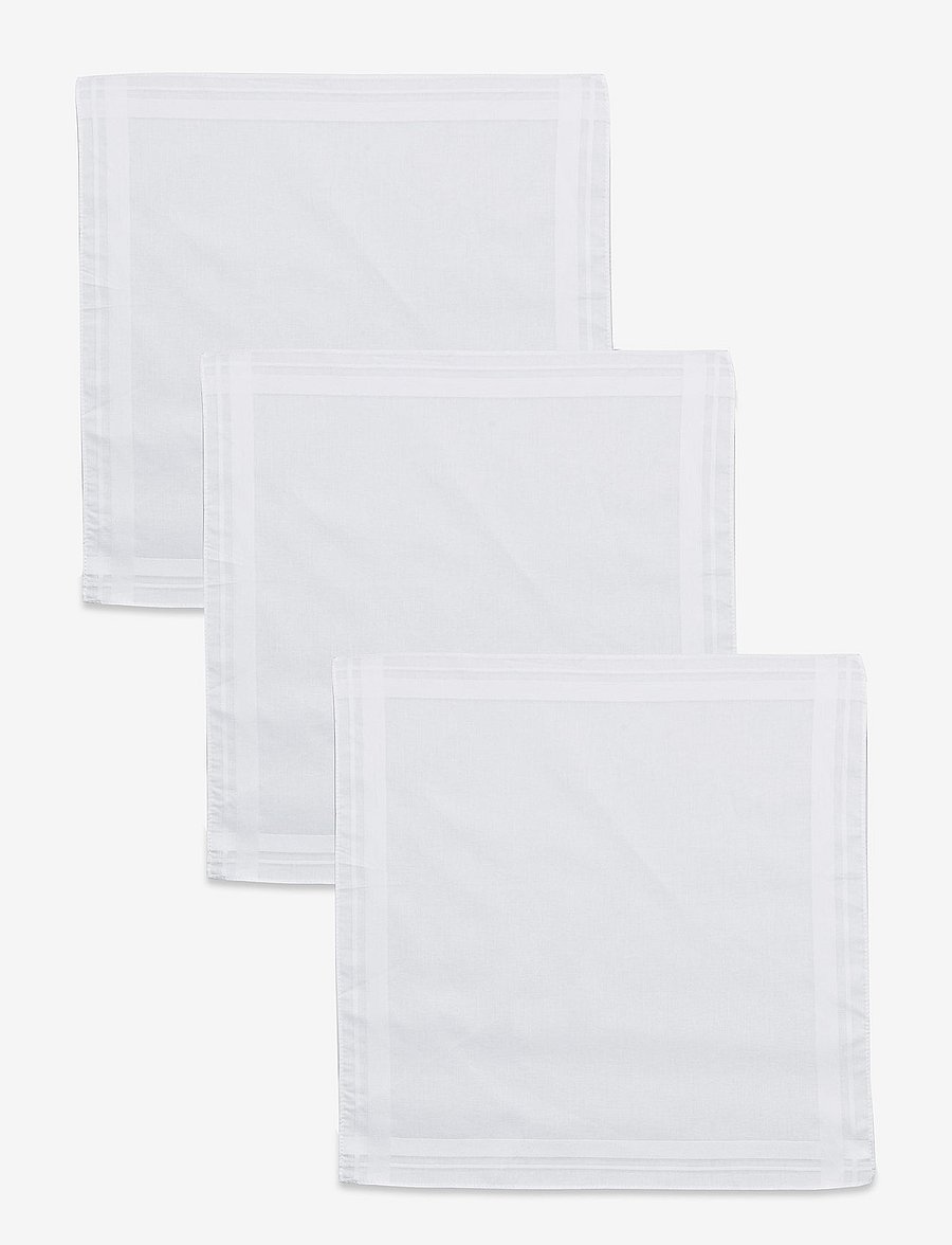 Amanda Christensen - Handkerchief 3-pack - taskuliinat - white - 1