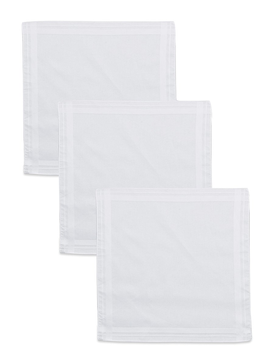Amanda Christensen - Handkerchief 3-pack - taskuliinat - white - 1