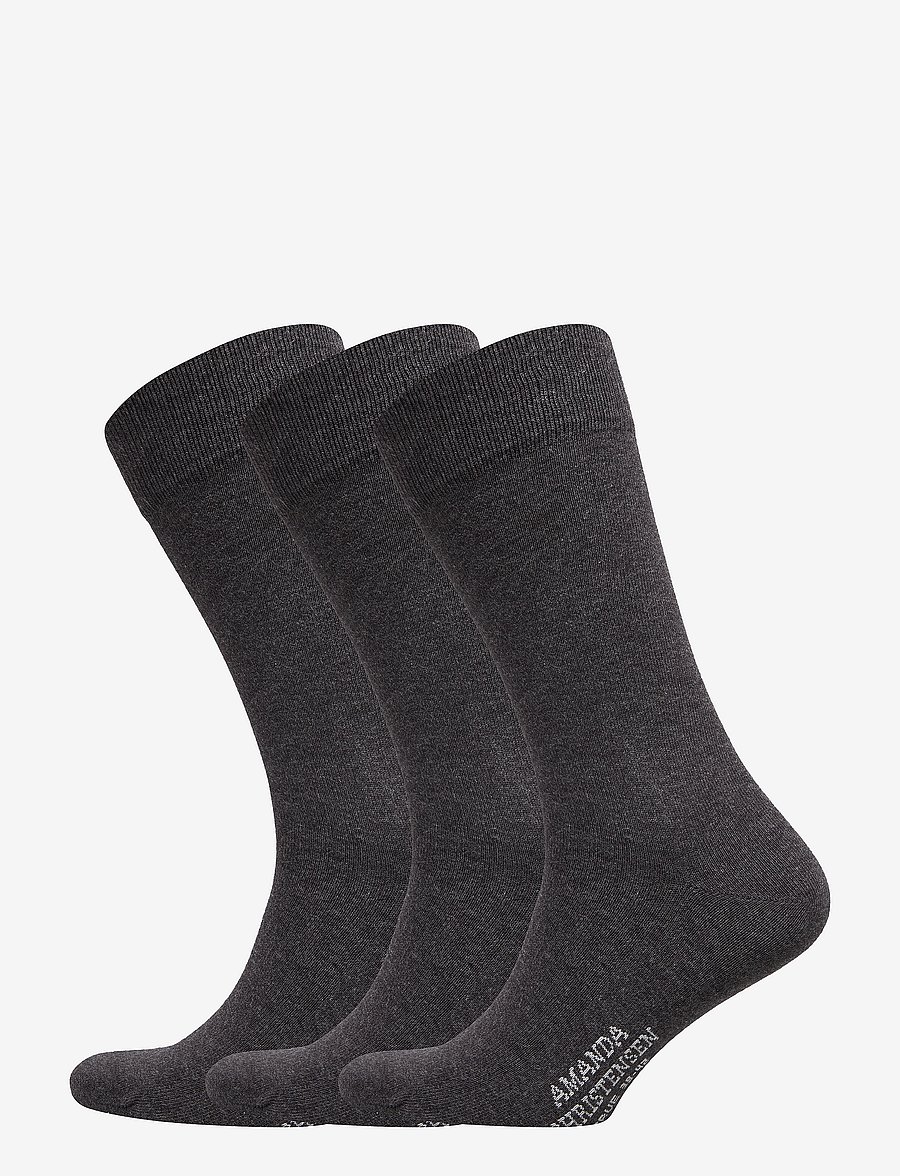 Amanda Christensen - True Ankle Sock 3-Pack - crew socks - anthracite melange - 0
