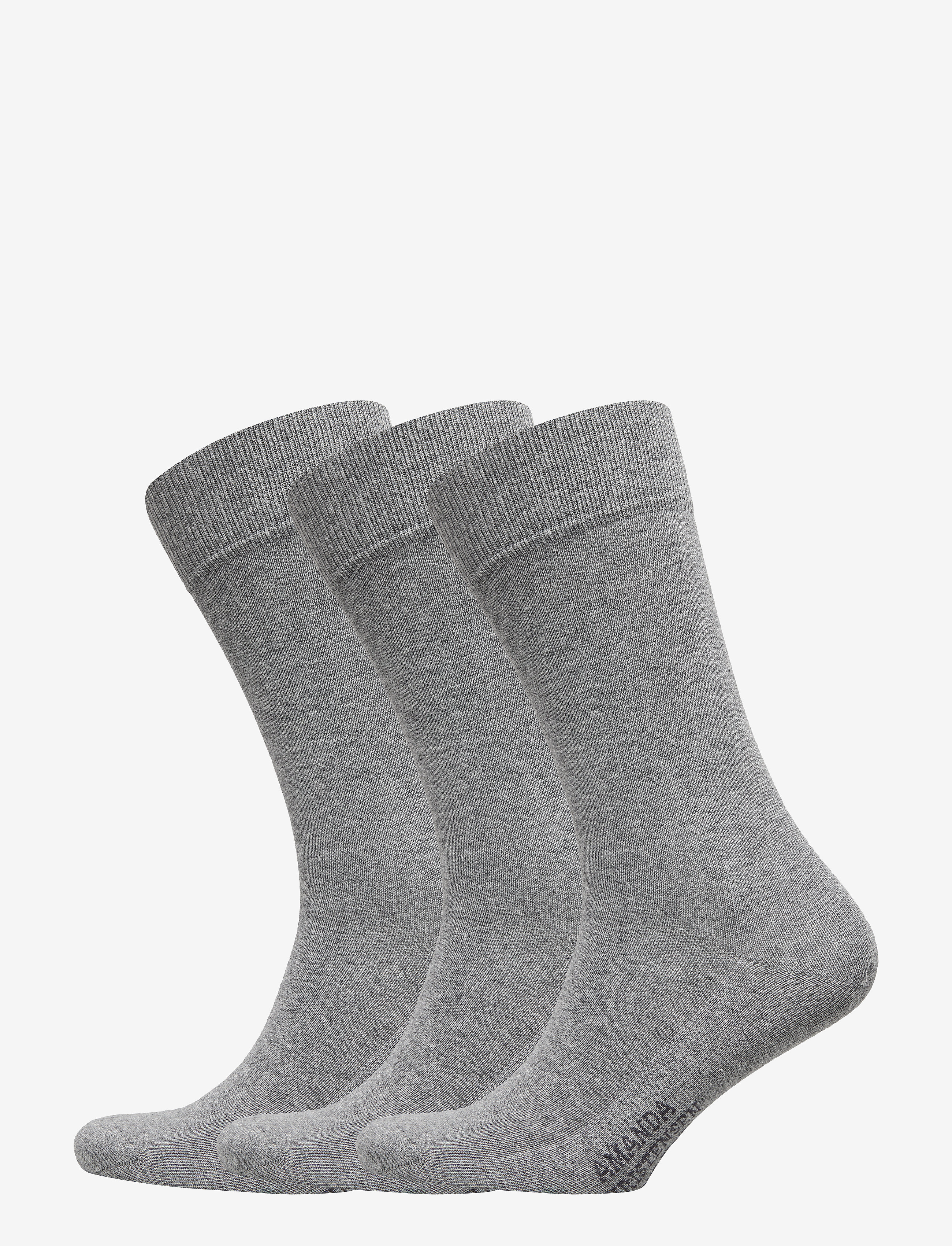 Amanda Christensen True Ankle Sock 3-Pack - Lange strømper - GREY MELANGE / grey