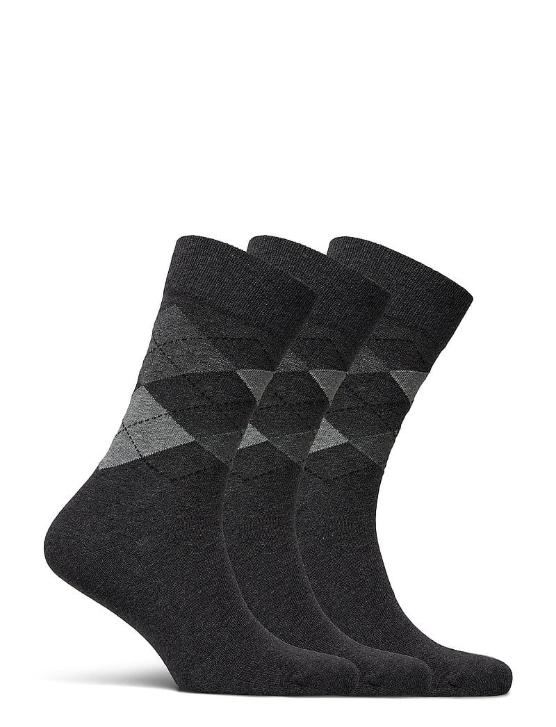 Amanda Christensen - True Ankle Argyle - crew-socken - anthracite melange - 1