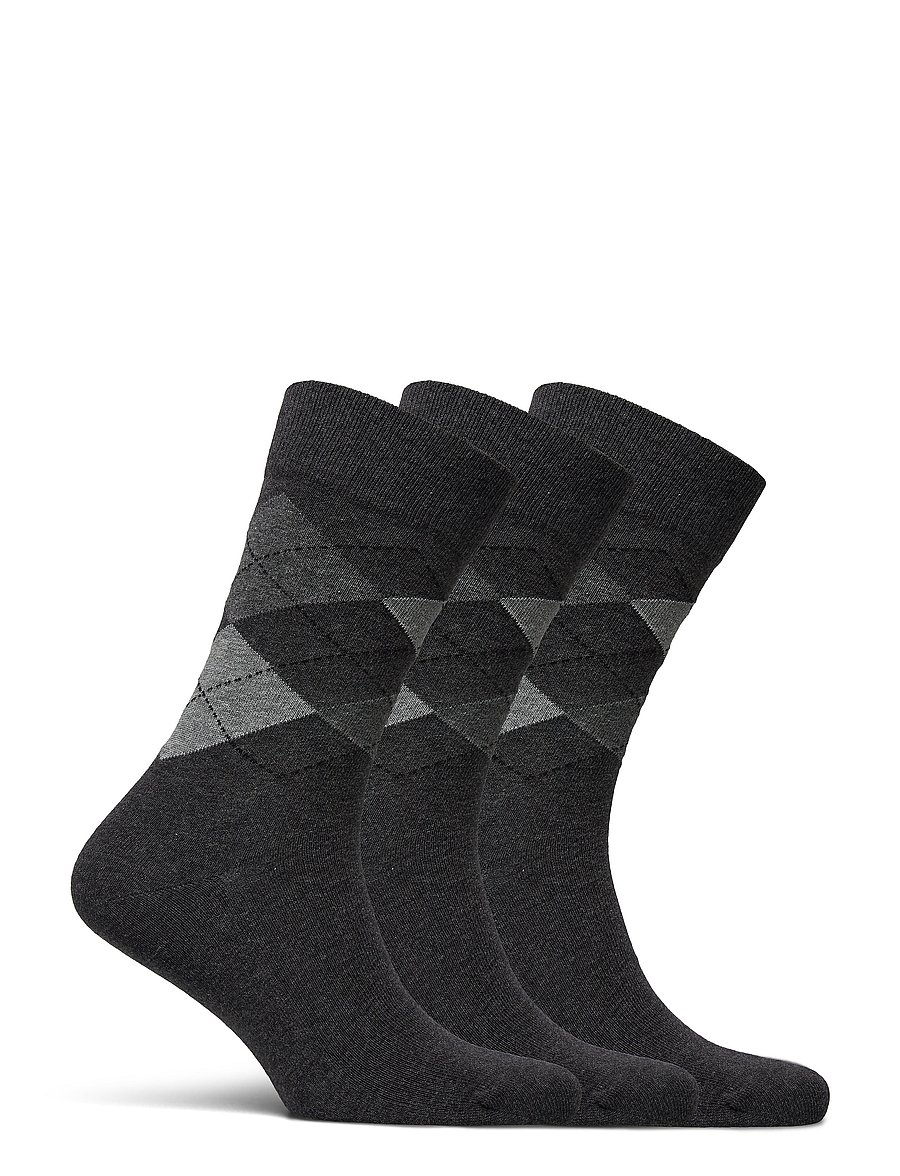 Amanda Christensen - True Ankle Argyle - tennissocken - anthracite melange - 1