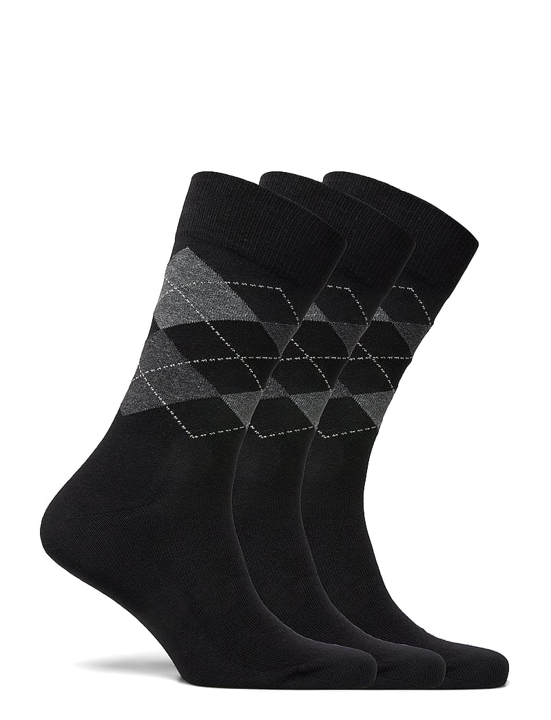 Amanda Christensen - True Ankle Argyle - crew-socken - black - 1