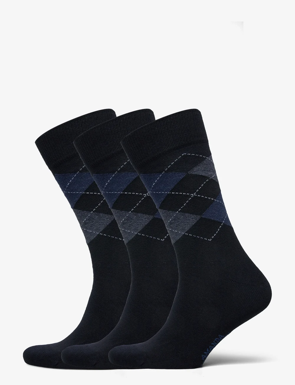 Amanda Christensen - True Ankle Argyle - crew-socken - dark navy - 0