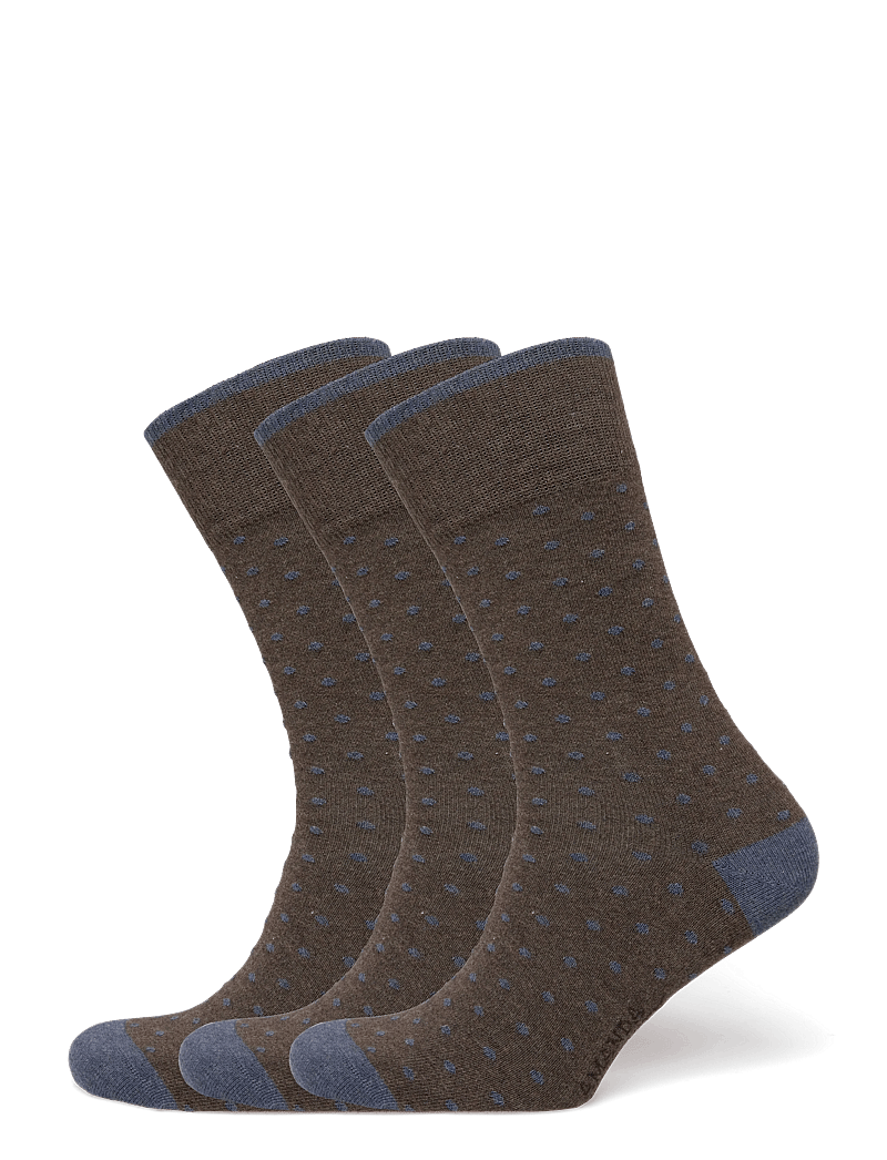 Amanda Christensen - True Dot Sock - vanliga strumpor - brown melange - 0