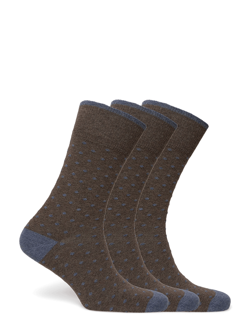 Amanda Christensen - True Dot Sock - vanliga strumpor - brown melange - 1