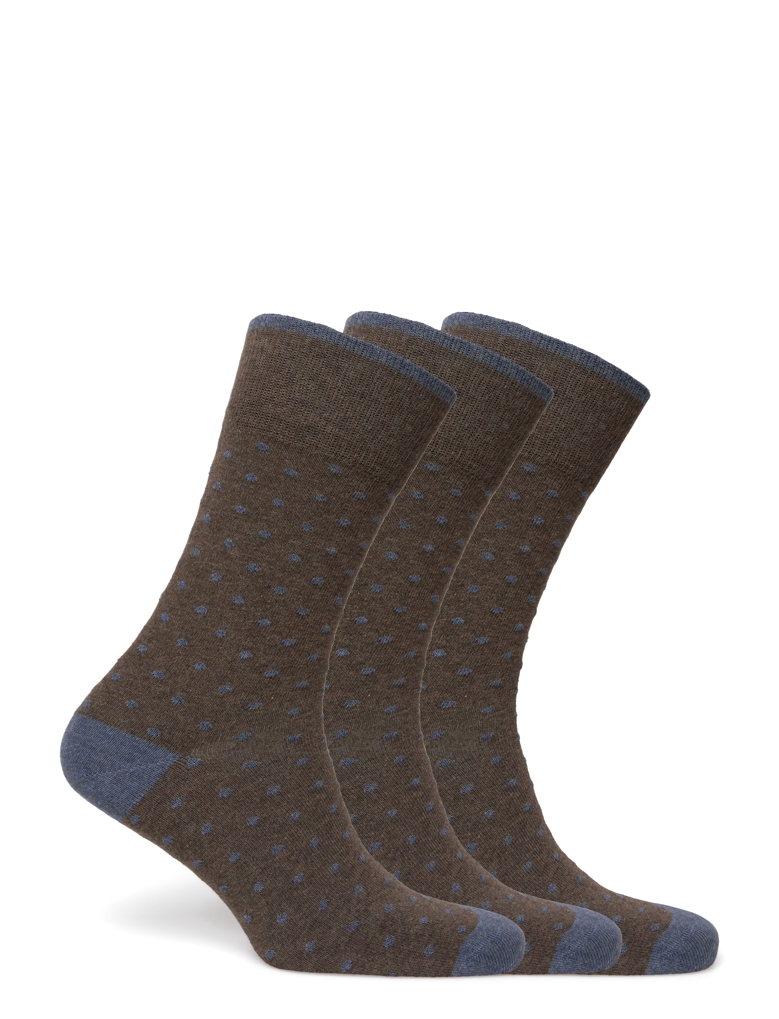 Amanda Christensen - True Dot Sock - lange strømper - brown melange - 1