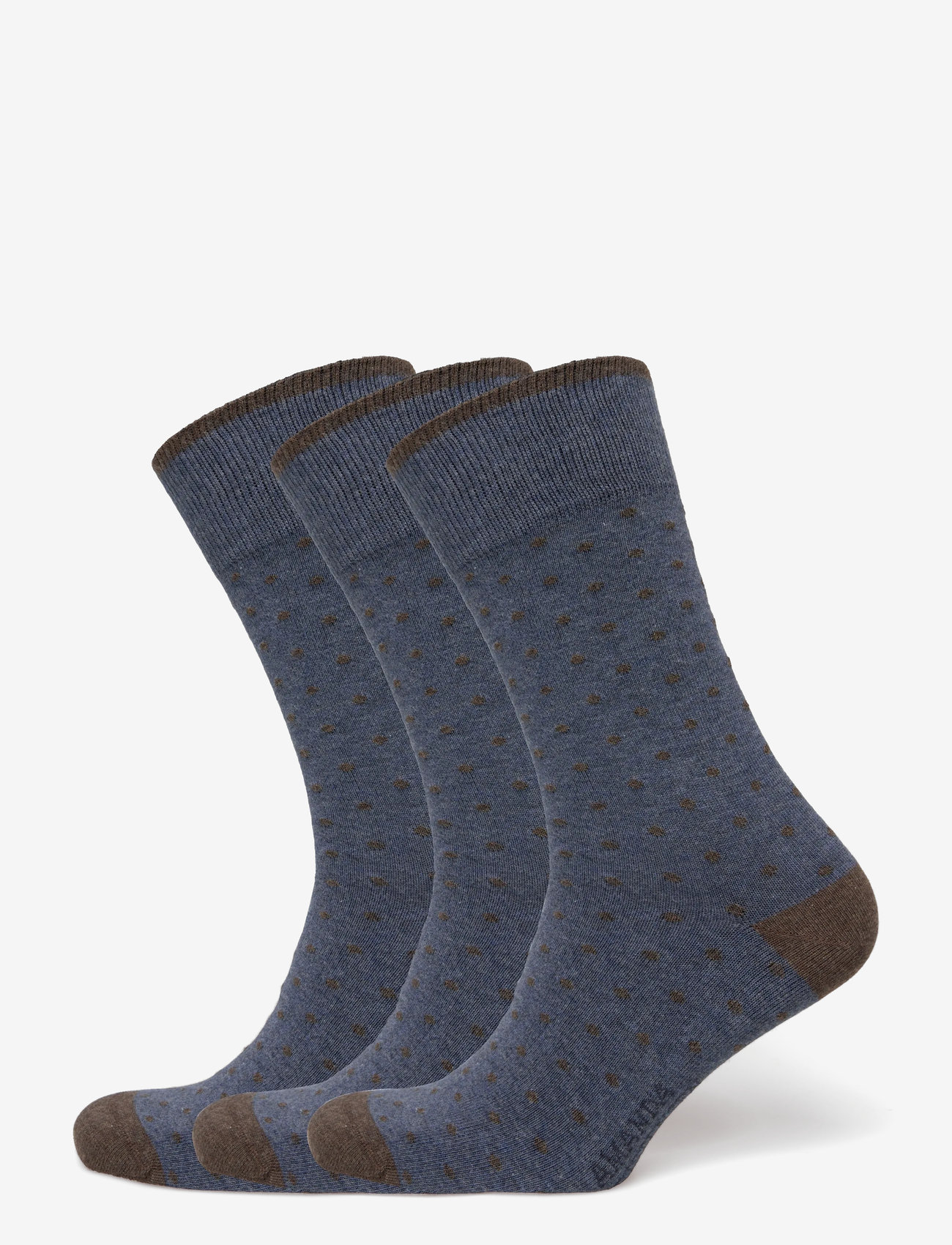 Amanda Christensen - True Dot Sock - vanliga strumpor - dk blue melange - 0