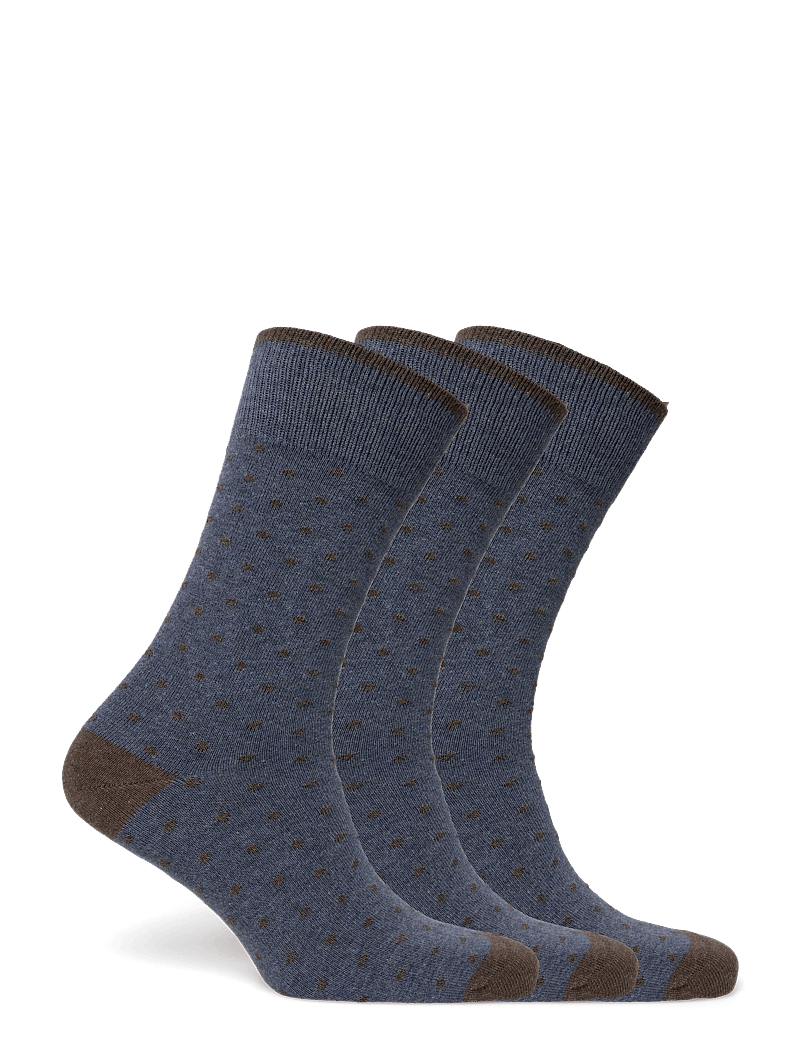 Amanda Christensen - True Dot Sock - vanliga strumpor - dk blue melange - 1